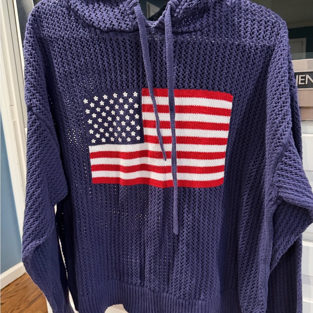 Universal Thread Purple Knit Sweater With Flag De… - image 1